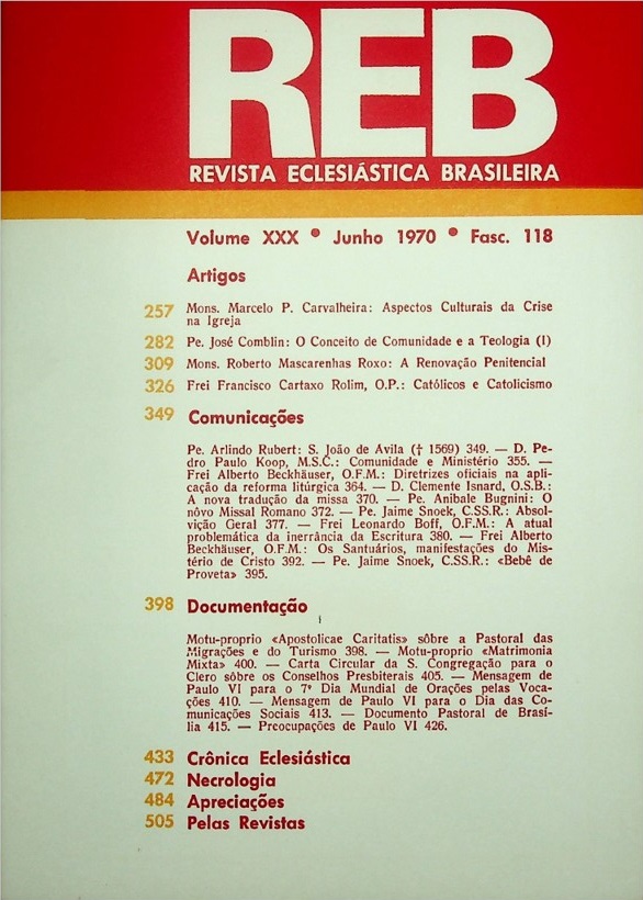 					Visualizar v. 30 n. 118 (1970): REB
				